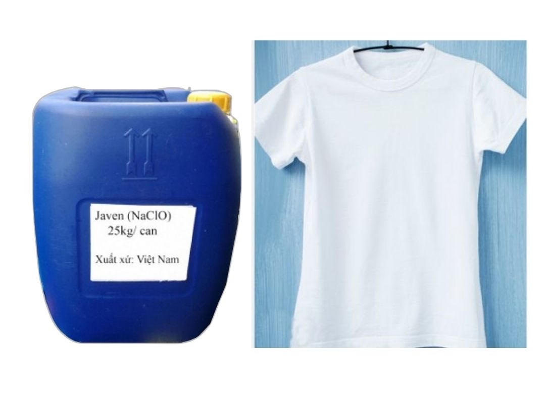 Nước javen giúp tẩy mốc trên áo trắng nhanh chóng và hiệu quả