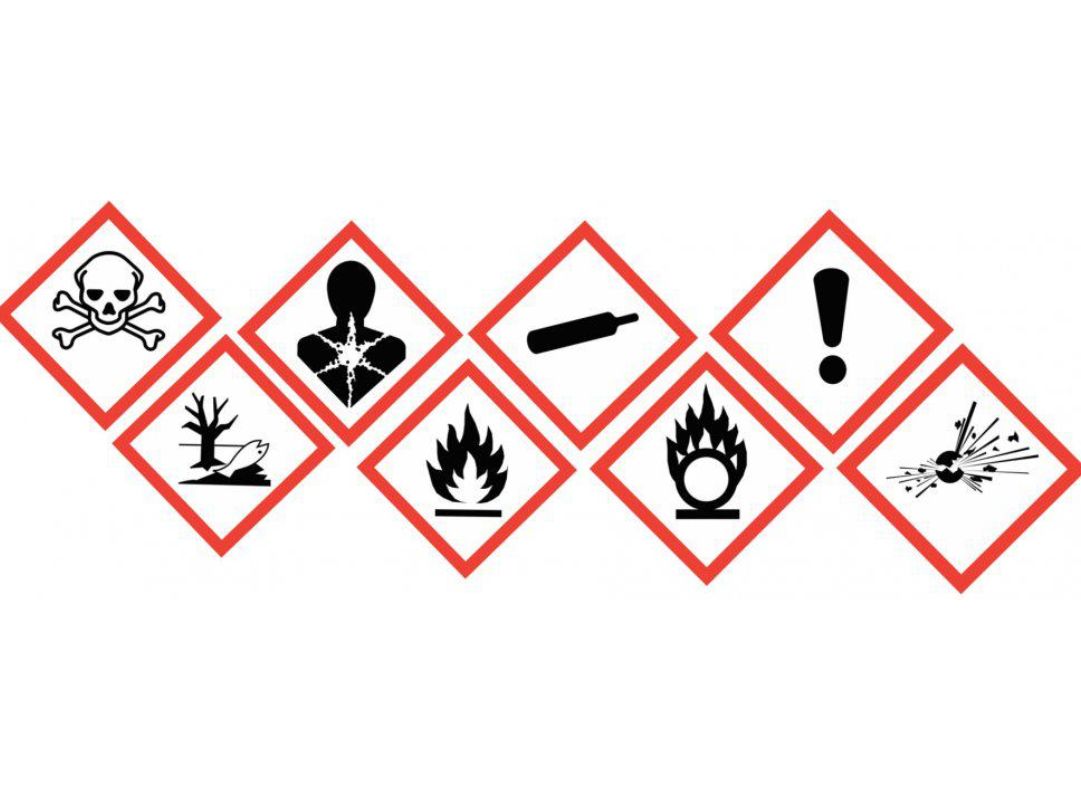 Biểu tượng cảnh báo hóa chất độc hại giúp nhận diện nguy cơ