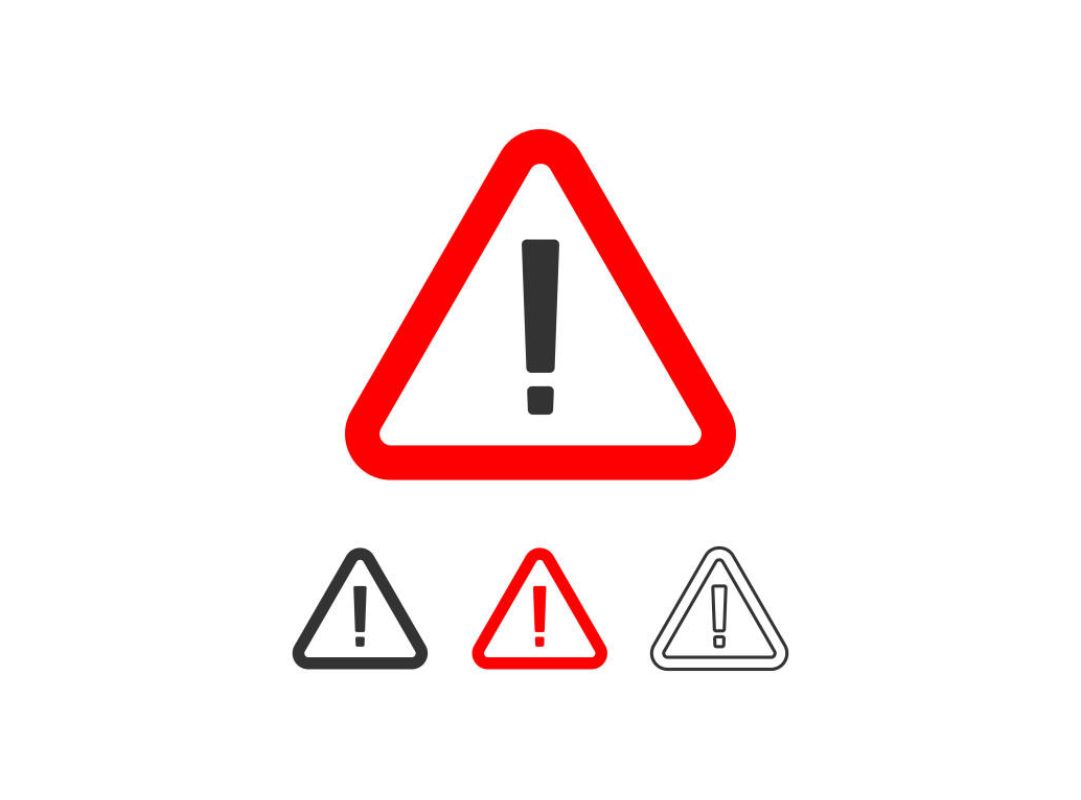 Biểu tượng dấu chấm than cảnh báo kích ứng da