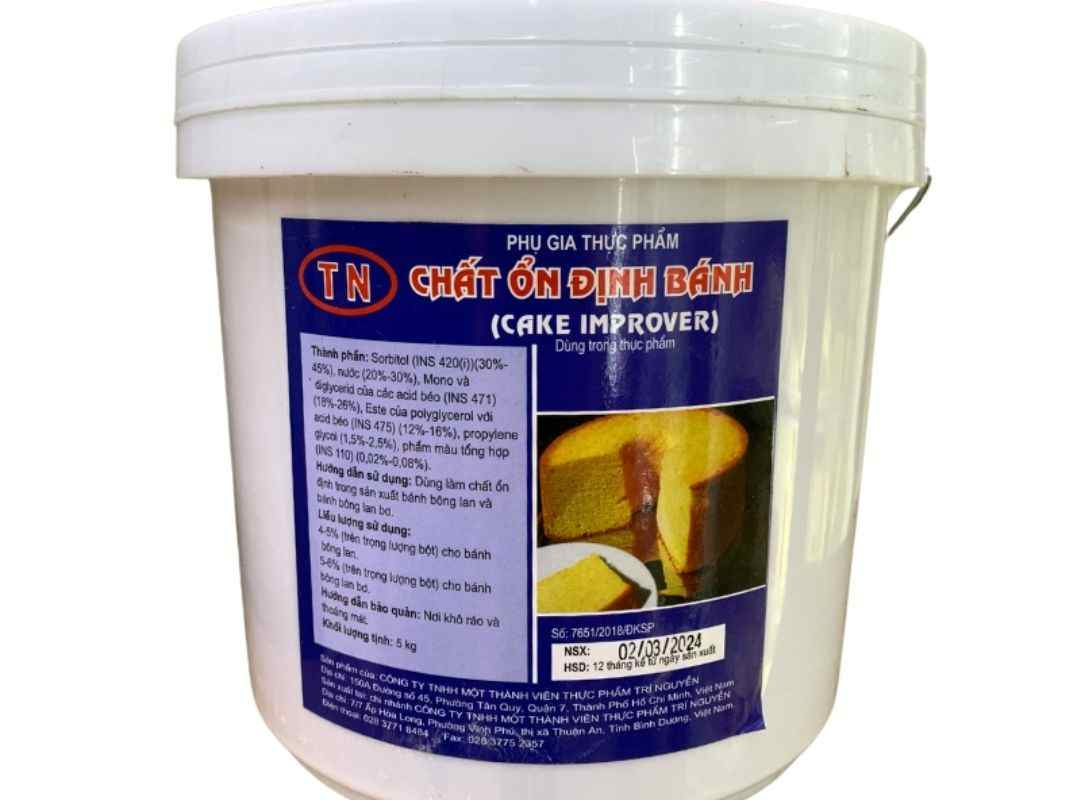 Thành phần ổn định giúp bột bánh nở đều và kết cấu mịn hơn